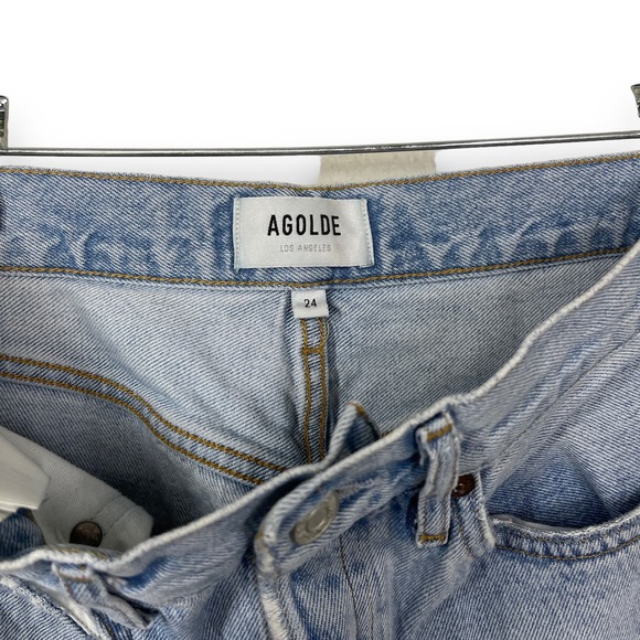 Agolde 90's Mid Rise Straight in Snapshot Size 24 - Picture 6 of 11